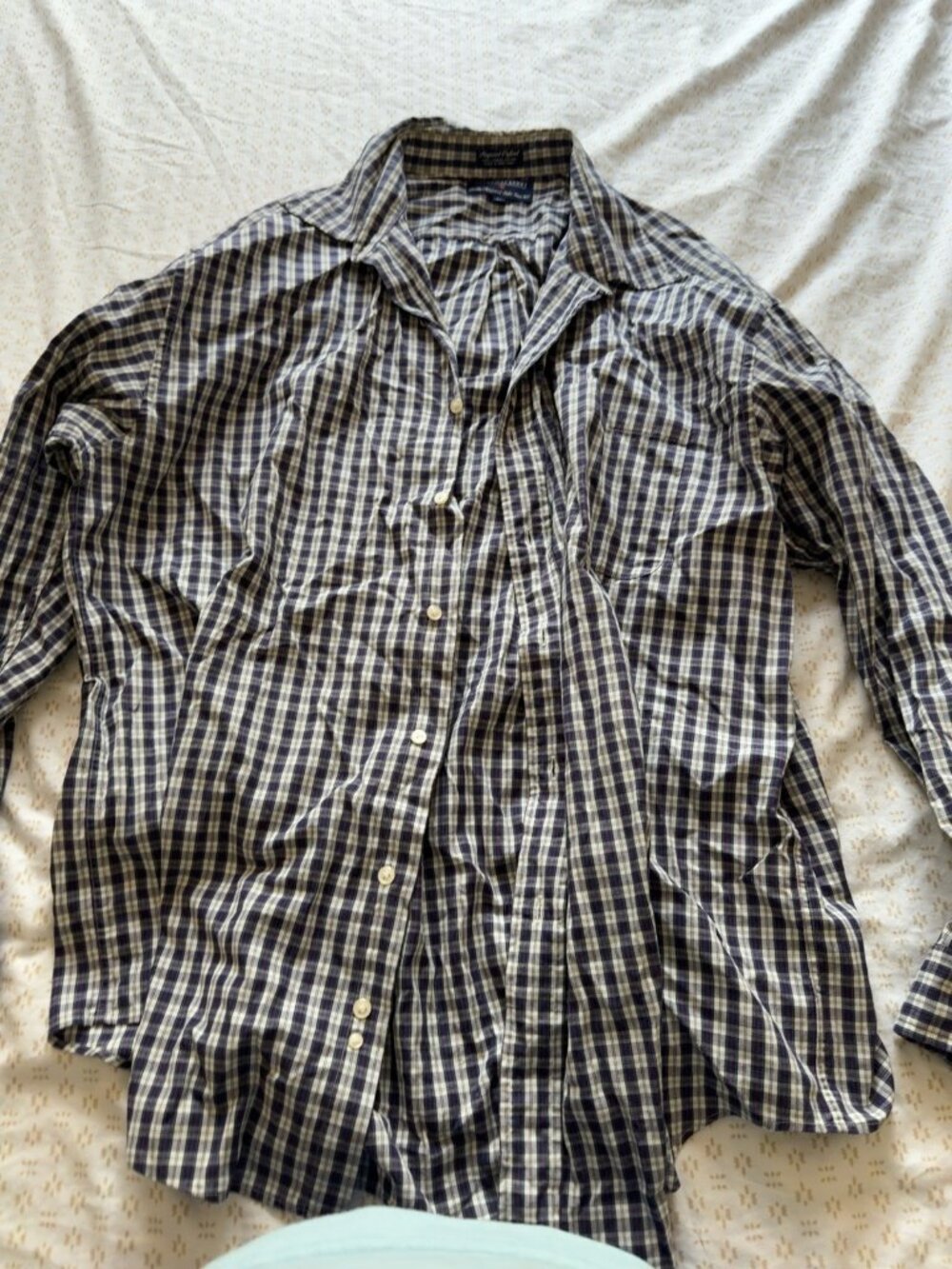 Hathaway Sport- Plaid Dress shirt- size XL